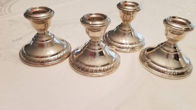 Wallace sterling hot sale candle holders