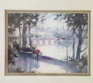 Framed French Street Scenes by Marilyn Simandle, set of 2