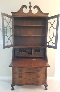 Antique Pawfoot Mahogany Secretary