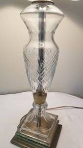 Elegant Vintage Cut Crystal Table Lamp