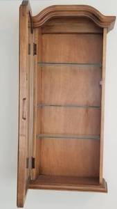 Wall Mount Walnut Display Case