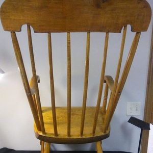 lot 39 image: Vintage Maple Windsor Style Rocking Chair