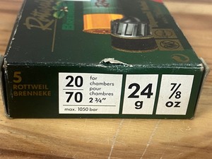 (4) 20gauge Slugs