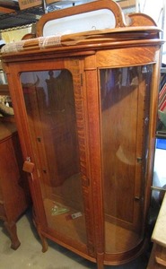 Curved Glass China Cabinet