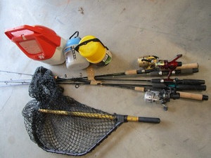Landing Net, Rods, Bait
