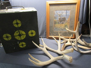 Whitetail Print, Horns, Target