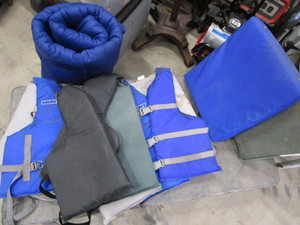 Life Vest, Cushions, Bag