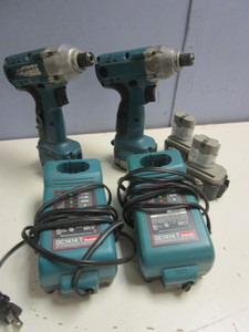 lot 515 image: MAKITA CORDLESS IMPACT DRIVERS, W CHARGERS, EXTRA BATTERIES