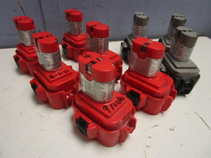 lot 517 image: MAKITA RECHARGEABLE 9.6V BATTERIES - 9 TOTAL