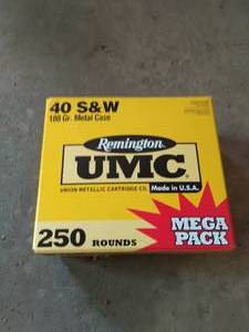 Ammunition Remington UMC 40 S&W. 250 Rounds