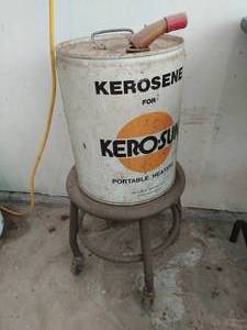 Kerosene Can and Stool