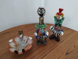 Collection of Handblown Glass Clowns