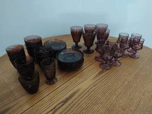 Collection of Purple Glass Dishes
