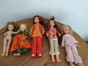 Collection of Five Vintage Dolls