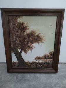 Vintage Tree Oil Painting