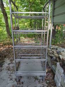 Metal Cart on Wheels