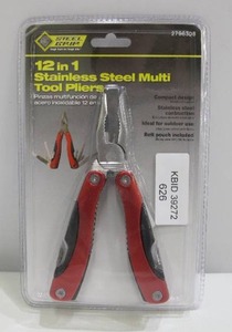 lot 626 image: Steel Grip 12-in-1 Stainless Steel Multi Tool with Pliers