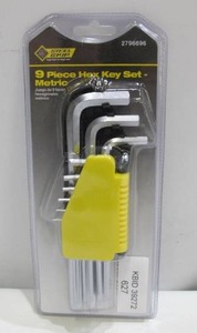 lot 627 image: Steel Grip 9 Piece Hex Key Allen Set