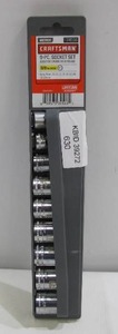 lot 630 image: Craftsman 9 Piece Metric Socket Set - 38 Drive