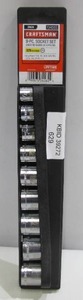 lot 629 image: Craftsman 9 Piece Standard SAE Socket Set - 38 Drive