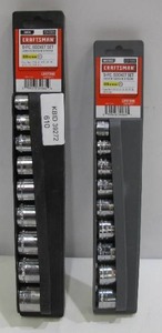 lot 610 image: Craftsman 18-Piece Metric and Standard SAE 38 Drive Socket Sets