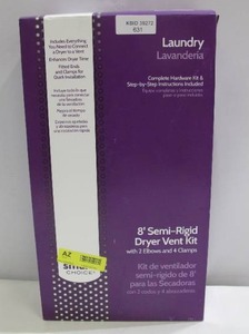 lot 631 image: Smart Choice 8 ft. Semi-Rigid Dryer Vent Kit with Close Elbows