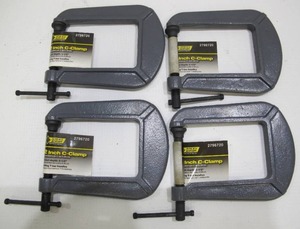 lot 623 image: 4-Pack Steel Grip 2-Inch C-Clamps