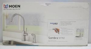 lot 617 image: Moen Sombra Single-Handle Standard Kitchen Faucet with Side Sprayer in Chrome