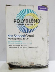 lot 650 image: Custom Building Products Polyblend #115 Platinum 10 lb. Non-Sanded Grout
