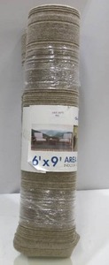 lot 652 image: Clean Green 6ft x 9ft Indoor Outdoor Area Rug - Beige