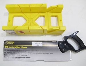 lot 656 image: Steel Grip 14 Inch Mitre Saw with Anvil Mitre Box Cutting Accessory
