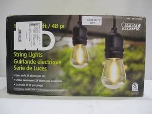 lot 657 image: Feit Electric Outdoor LED String Lights - 48 Feet