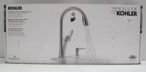 lot 605 image: Kohler Touchless Pull-Down Kitchen Faucet with SoapLotion Dispenser K-R32323-SD-VS