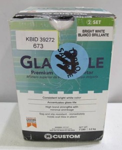 lot 673 image: Custom Building Products Glass Tile 7 lb. White Premium Thinset Mortar
