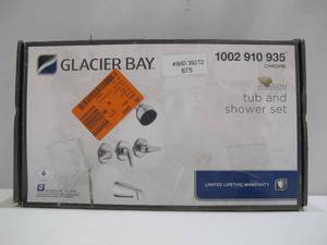 lot 675 image: Glacier Bay Aragon 3-Handle 1-Spray Tub and Shower Faucet in Chrome