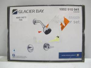 lot 705 image: Glacier Bay Aragon 2-Handle 1-Spray Shower Faucet in Chrome (Valve Included)