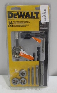 lot 713 image: DeWalt Fractional Tap and Large Hexagon Die Set (14-Piece)