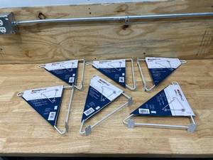 CLOSETMAID Lot of 6-  11 in. H x 12 in. D Closet Rod Supports