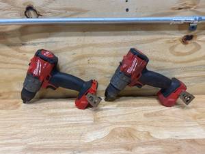 MILWAUKEE M18 FUEL 18-Volt Lithium-Ion Brushless Cordless 12 in. DrillDriver and MILWAUKEE M18 FUEL 18-Volt Lithium-Ion Brushless Cordless 12 in. Hammer DrillDriver.  Tools Only