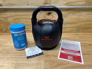 Bionic Body Soft Kettlebell - Black with Vital Proteins Original Collagen Peptides (10 oz)