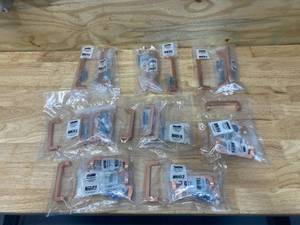 LIBERTY Lot of 12-  Notched 6-516 in. (160mm) Center-to-Center Brushed Copper Drawer Pulls and LIBERTY Lot of 22-  Notched 3-34 in. (96mm) Center-to-Center Brushed Copper Drawer Pulls