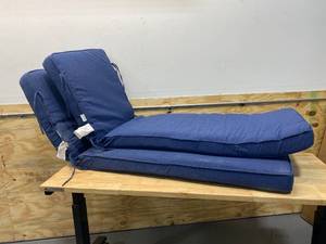 ARDEN SELECTIONS Lot of 2-  22 in. x 25 in. Oceantex Deep Marine Outdoor Chaise Lounge Cushions