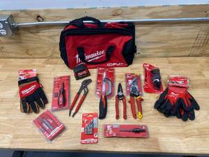 MILWAUKEE Lot of Various Tools with Bag