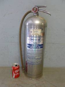 Vintage Stainless Fire Extinguisher