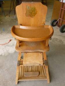 Vintage High Chair  Scooter Combo