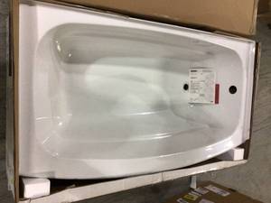 lot 41 image: Classic 400 Curve 30 in. x 60 in. x 80 in. Bath and Shower Kit with Right-Hand Drain in White Customer Returns See Pictures