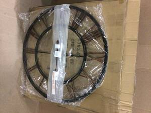 lot 60 image: Metal Fusion 28 in. H x 28 in. W Round Wall Clock Customer Returns See Pictures