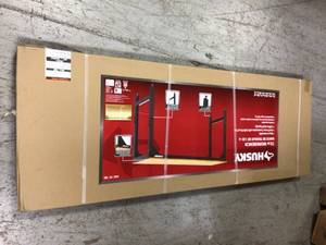 lot 107 image: 6 ft. Solid Wood Top Workbench by Husky  Customer Returns See Pictures