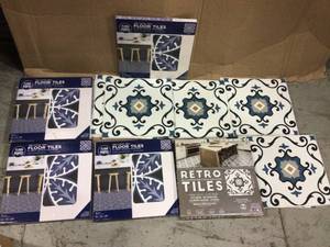 Lot of Capri 12 in. W x 12 in. L Peel and Stick Floor Vinyl Tiles (20 Tiles, 20 sq. ft. case) Customer Returns See Pictures