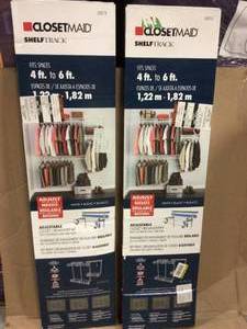 Lot of 2 ClosetMaid ShelfTrack Adjustable Closet Organizer Kit, White Customer Returns See Pictures